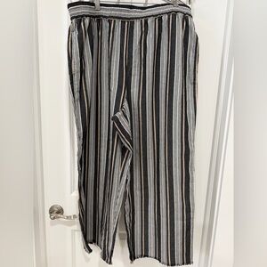 Alfred Dunner Black and White Striped Chinos